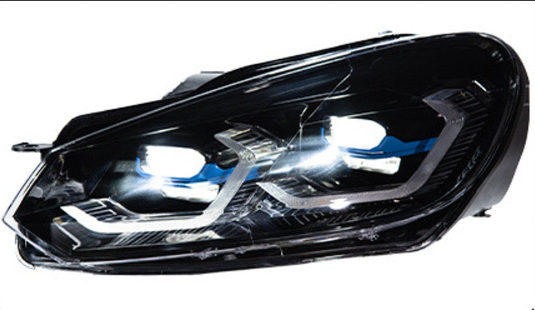 Volkswagen Golf 2009-2012 BMW Style LED Headlight Upgrade Dual Colour