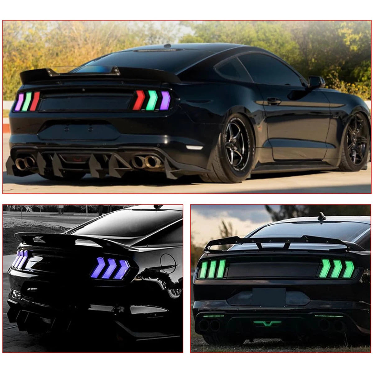 Ford Mustang 2015-2023 LED Rear Light Upgrade RGB