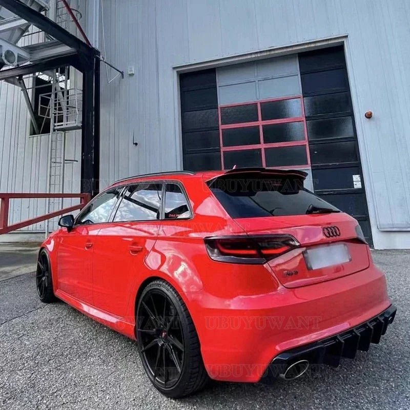Rear Lip Spoiler For Audi A3 S3 Hatchback 2014 - 2020 - Fast Life Customs
