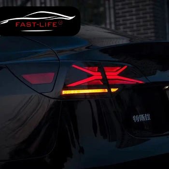 Tesla Model 3 + Model Y 2017 - 2022 LED X Style Rear Light Upgrade - Fast Life Customs