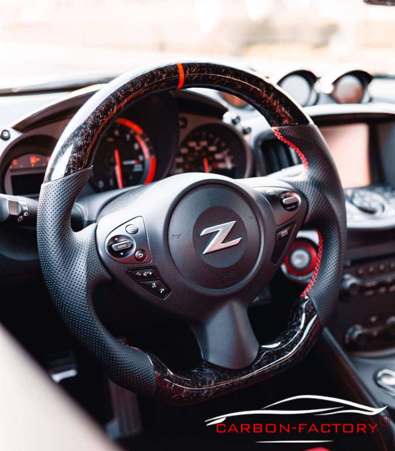 Nissan 370Z Custom Carbon Fibre Steering Wheel