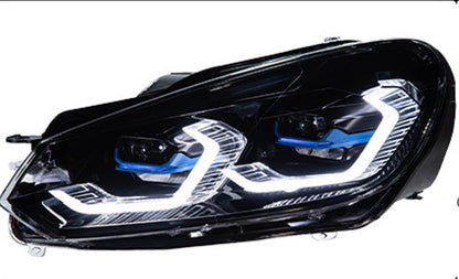 Volkswagen Golf 2009-2012 BMW Style LED Headlight Upgrade Dual Colour
