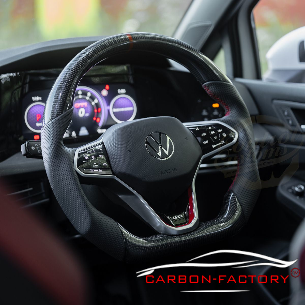 Volkswagen MK8 Golf GTI/R Custom Carbon Fibre Steering Wheel