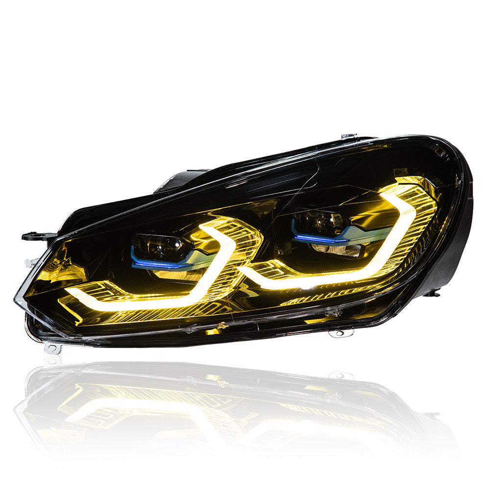Volkswagen Golf 2009-2012 BMW Style LED Headlight Upgrade Dual Colour