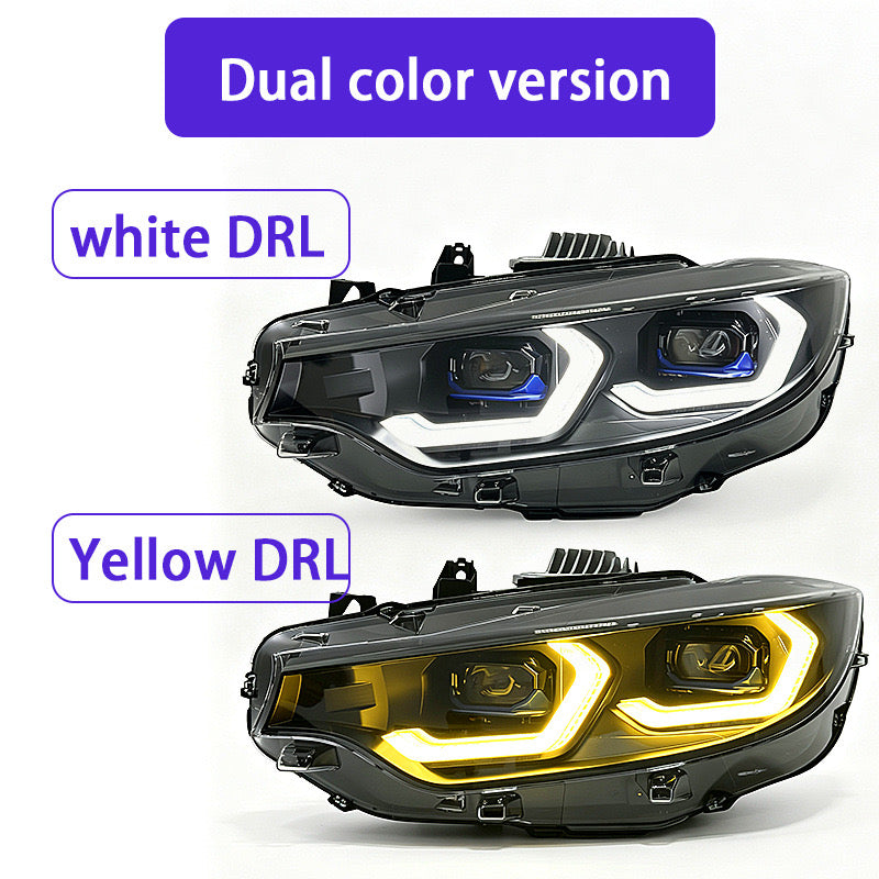 BMW 4-Series 2013-2020 LED Headlights with Dual Colour DRLs