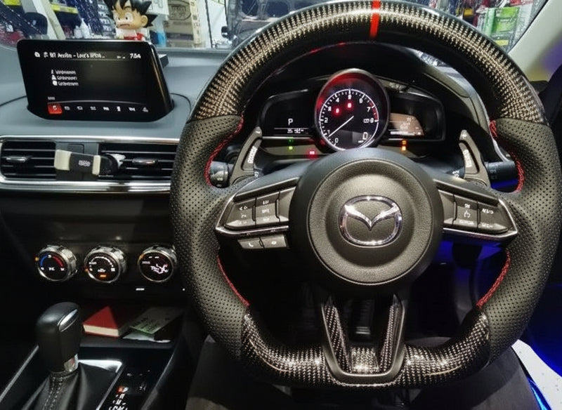Mazda 3 2014-2019 Custom Carbon Fibre Steering Wheel