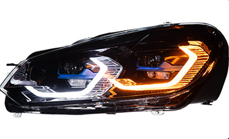 Volkswagen Golf 2009-2012 BMW Style LED Headlight Upgrade Dual Colour