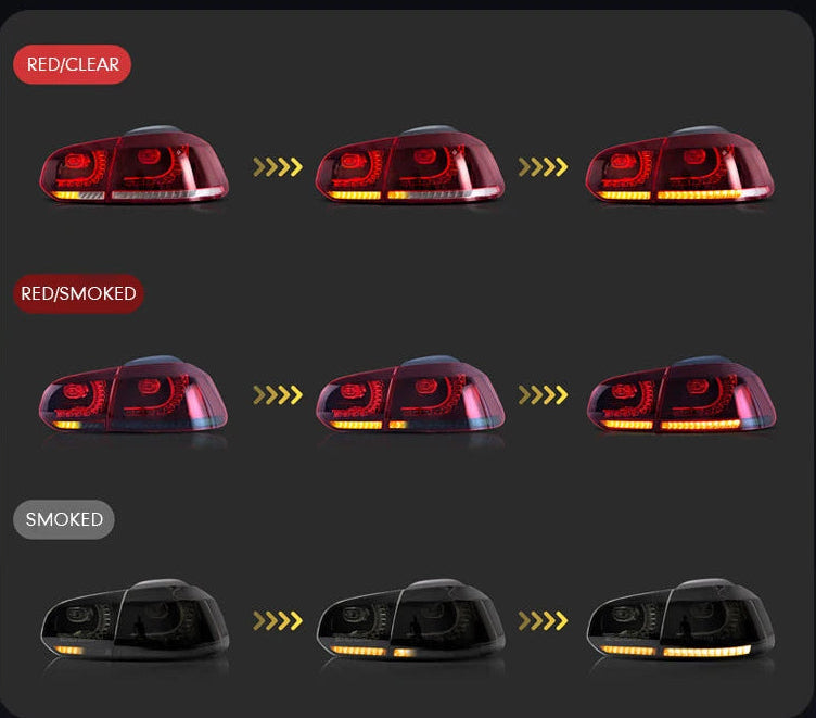 Display of Fast Life's dynamic indicator on the MK6 Golf GTI lights