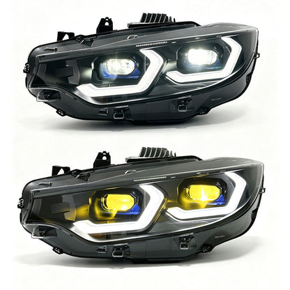 BMW 4-Series 2013-2020 LED Headlights with Dual Colour DRLs