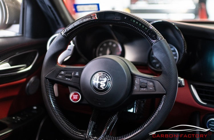 Alfa Romeo Giulia Custom Carbon Fibre Steering Wheel