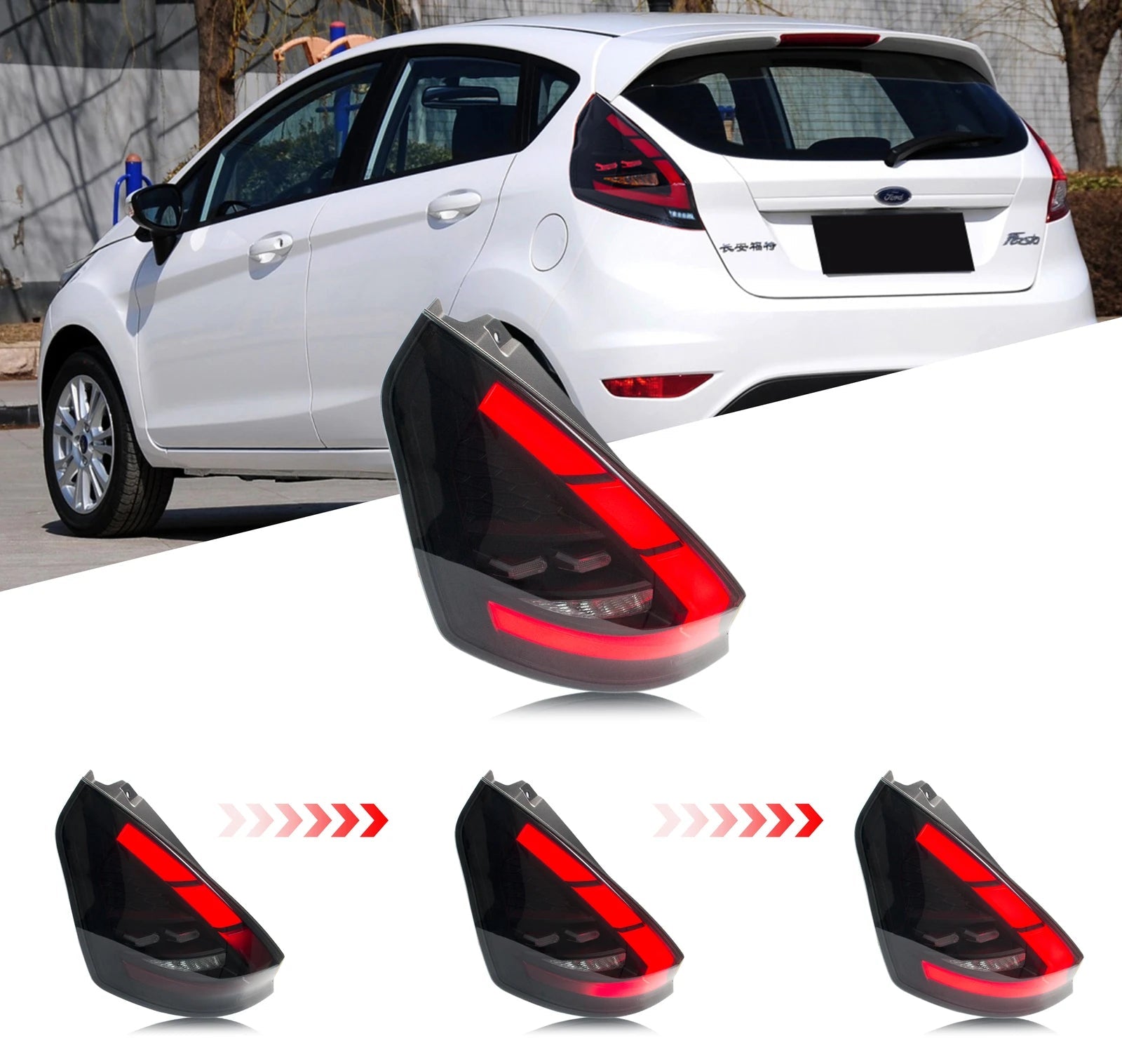 Ford Fiesta 2008-2017 LED Rear Light Upgrade DRL with Start Up Animation