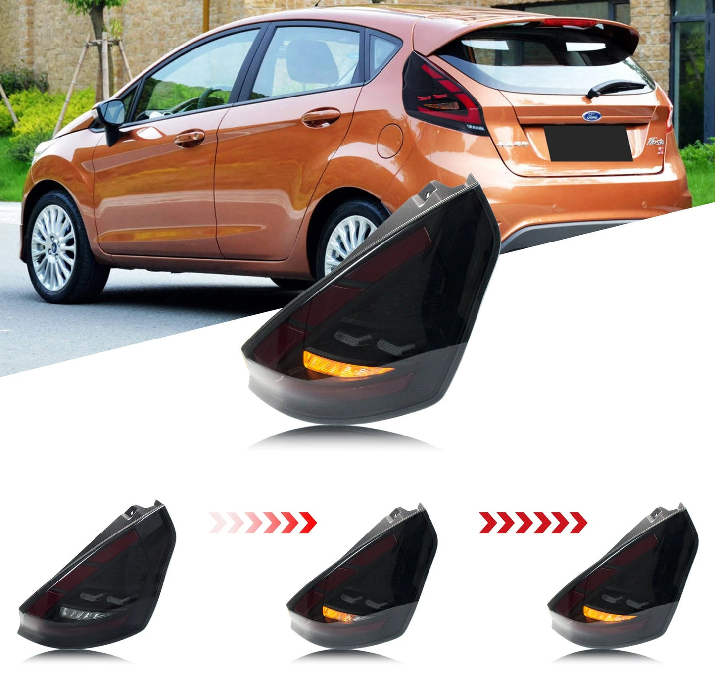 Ford Fiesta 2008-2017 LED Rear Light Upgrade Dynamic Indicator