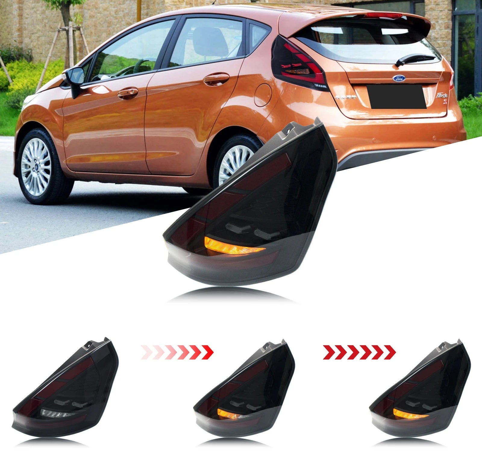 Ford Fiesta 2008-2017 LED Rear Light Upgrade Dynamic Indicator