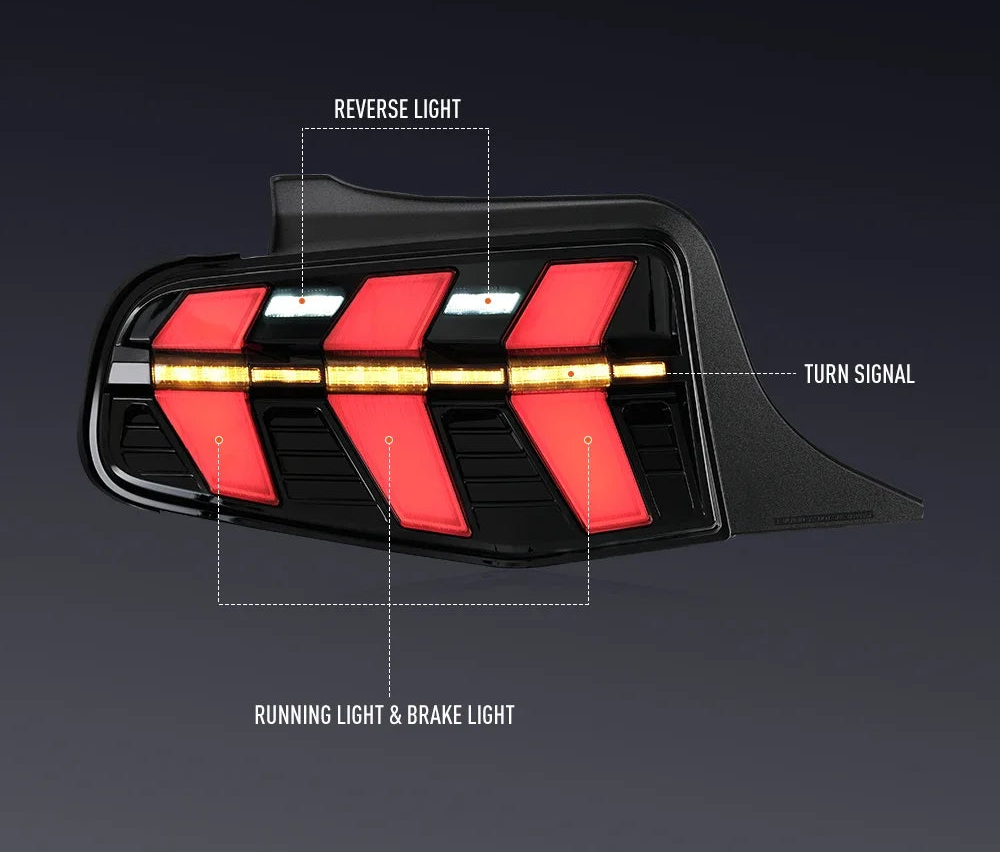 Ford Mustang 2010-2012 LED Rear Light Upgrade Diagram