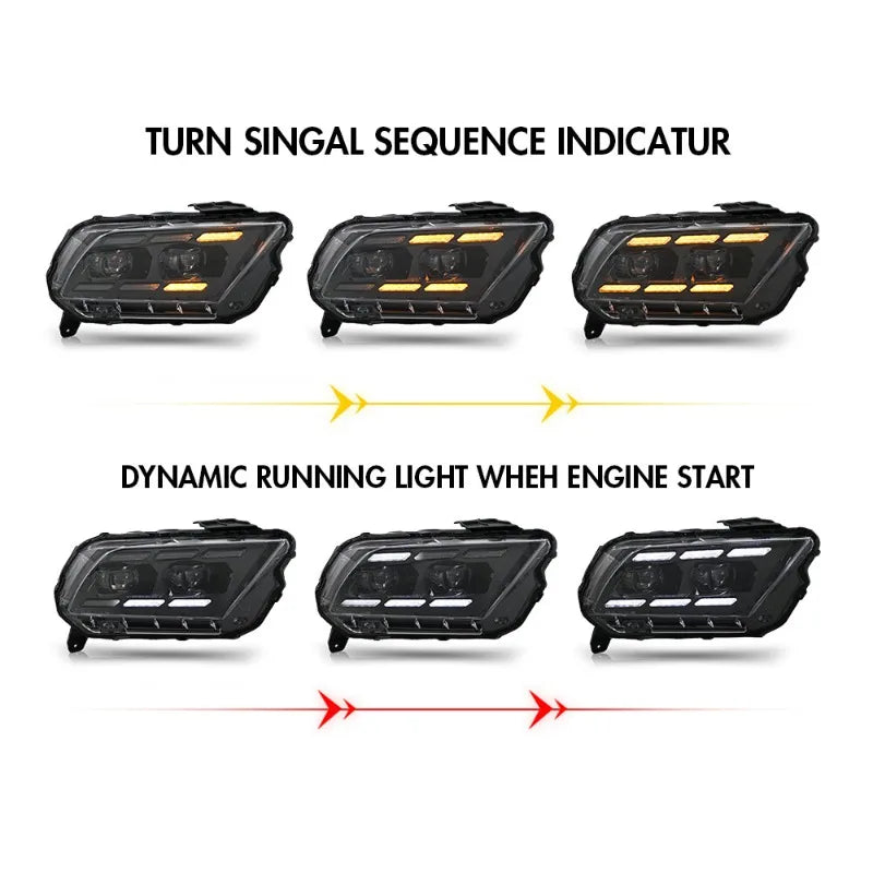 Ford Mustang 2013-2014 LED Headlight Upgrade Display