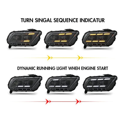 Ford Mustang 2013-2014 LED Headlight Upgrade Display