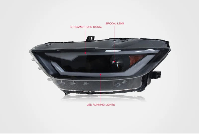 Ford Mustang 2015-2017 LED Headlight Upgrade Diagram