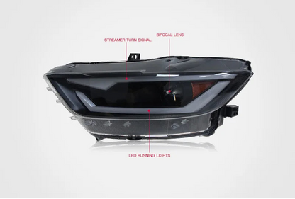 Ford Mustang 2015-2017 LED Headlight Upgrade Diagram