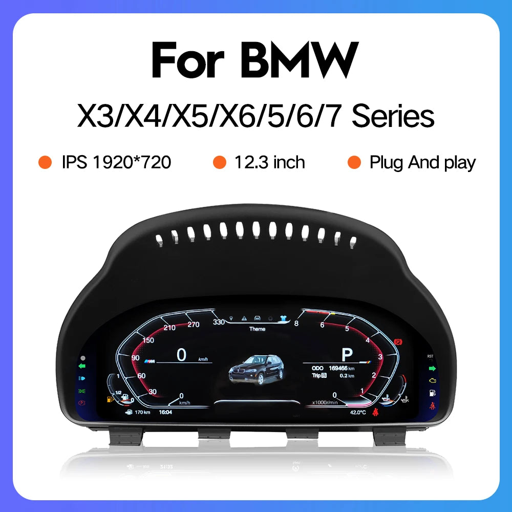 BMW X3  2011-2017 F25 12.3" LCD Digital Instrument Cluster