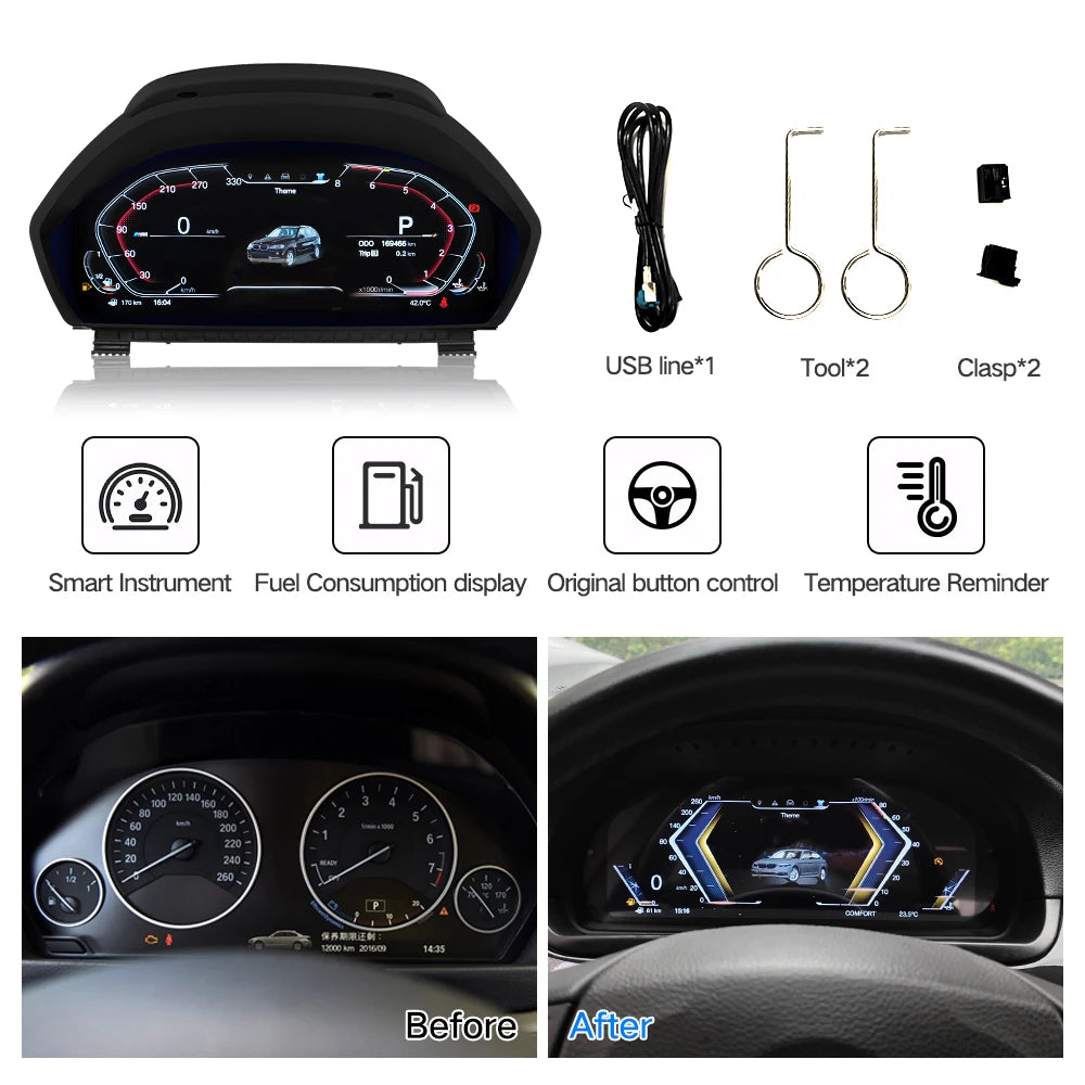 BMW 4 Series 2013-2020 M4/F32/F33/F36 Digital Cluster 12.3" LCD