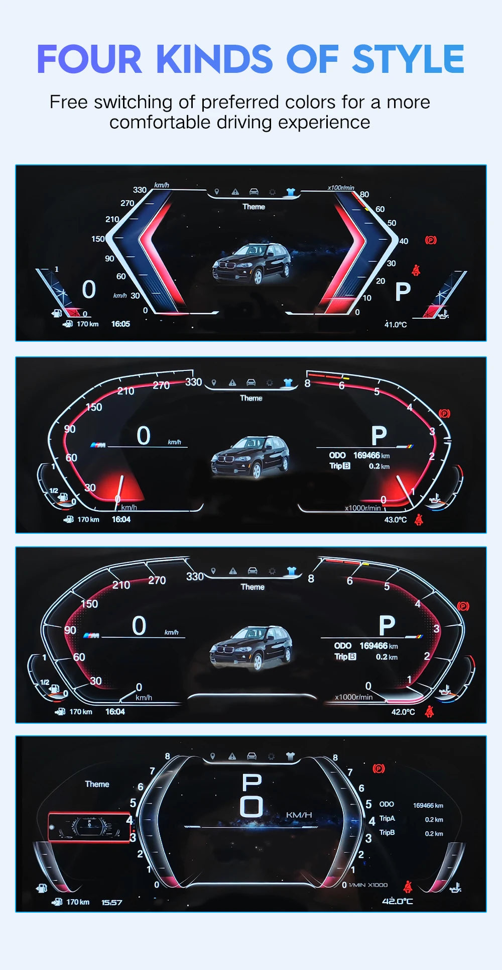 BMW 5 Series 2010-2017 F10/ F11 F18 12.3" LCD Digital Cluster