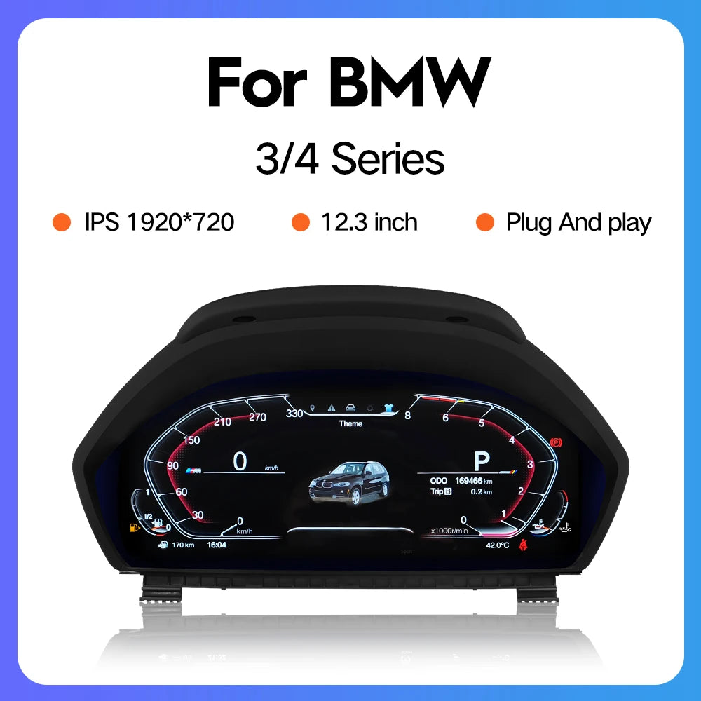 BMW 3 Series 2013-2020 F30/F31 Digital Cluster 12.3" LCD