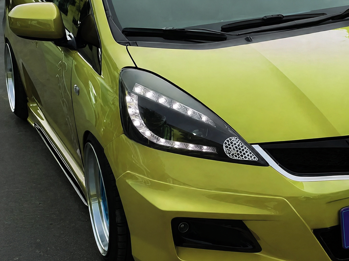 Honda Jazz 2008-2010 headlight upgrade 