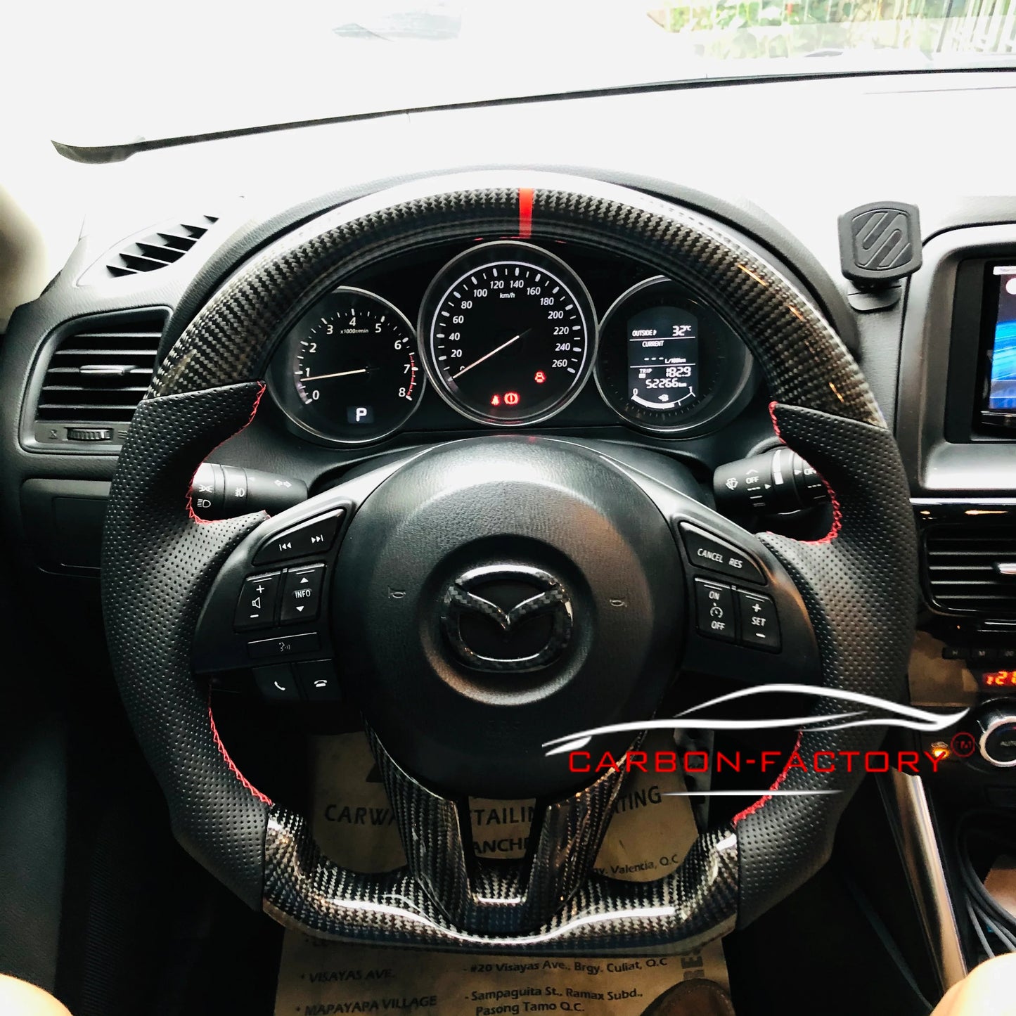 Mazda 3 2008-2013 Custom Carbon Fibre Steering Wheel