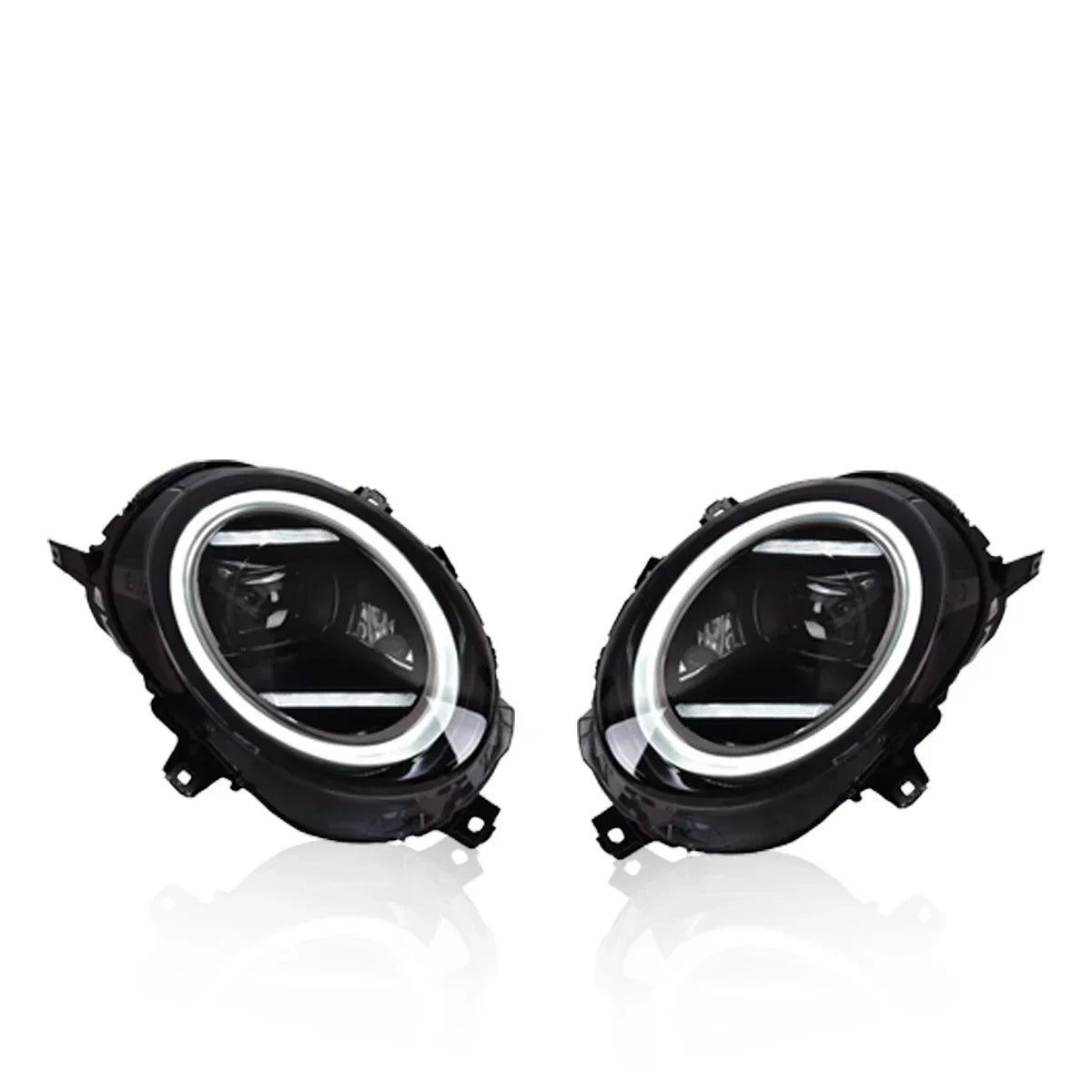 Fast Life's Mini Cooper 2014-2021 LED Headlight Upgrade on white background