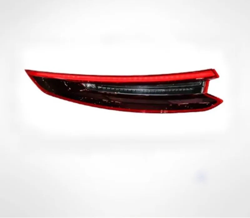 Red LED driving light on a white background