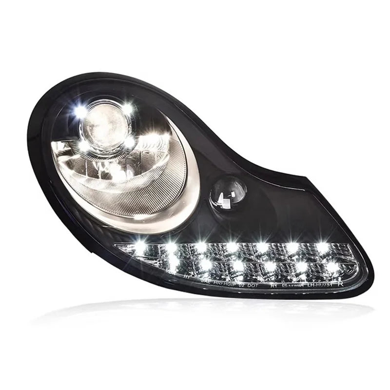 Porsche Boxster LED Headlight Upgrade on white background