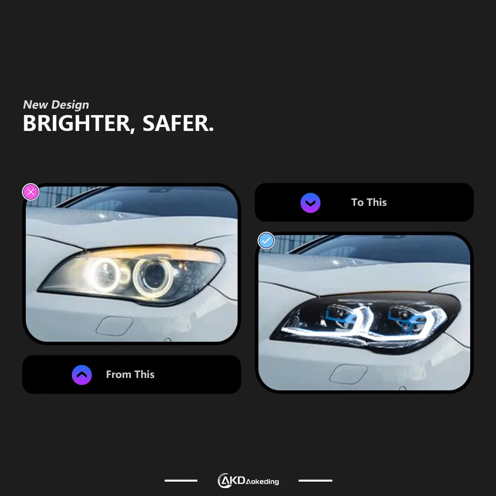 BMW 7 Series 2013-2015 LED Headlight Upgrade Dual Colour
