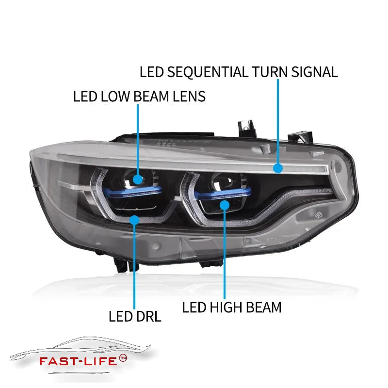 BMW 4 Series 2013-2019 Halo LED Headlight Upgrade