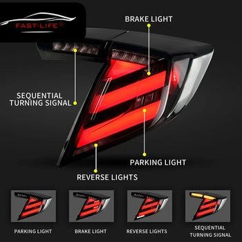 Honda Civic 2016-2021 LED Rear Light Upgrade