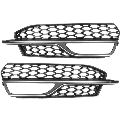 Fog Light RS Style Honeycomb Grill For Audi S3 A3 S-Line 2013-2016