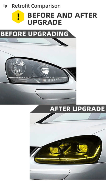 Volkswagen Golf 2003–2008 MK5 Dual-Colour LED Headlight Upgrade