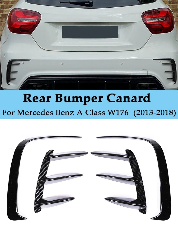 Rear Bumper Canards For Mercedes Benz A-Class W176 2013-2018