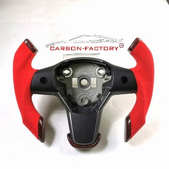 Tesla Model 3 2017-2023 Fighter Jet Inspired Carbon Fibre Steering Wheel