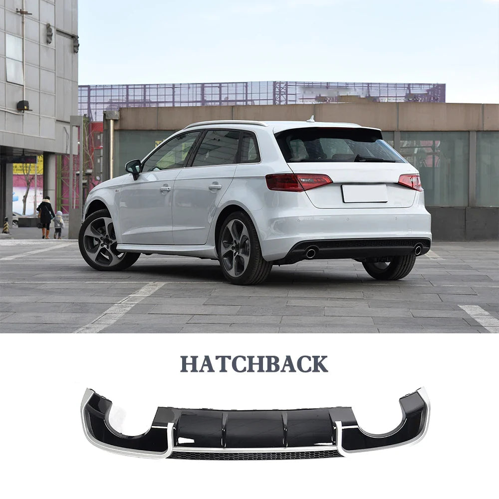 RS3 Style Diffuser for Audi A3 Non-S-Line Hatchback 2014-2016