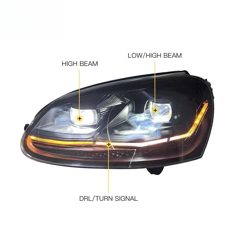 Volkswagen Golf 2003–2008 MK5 Dual-Colour LED Headlight Upgrade