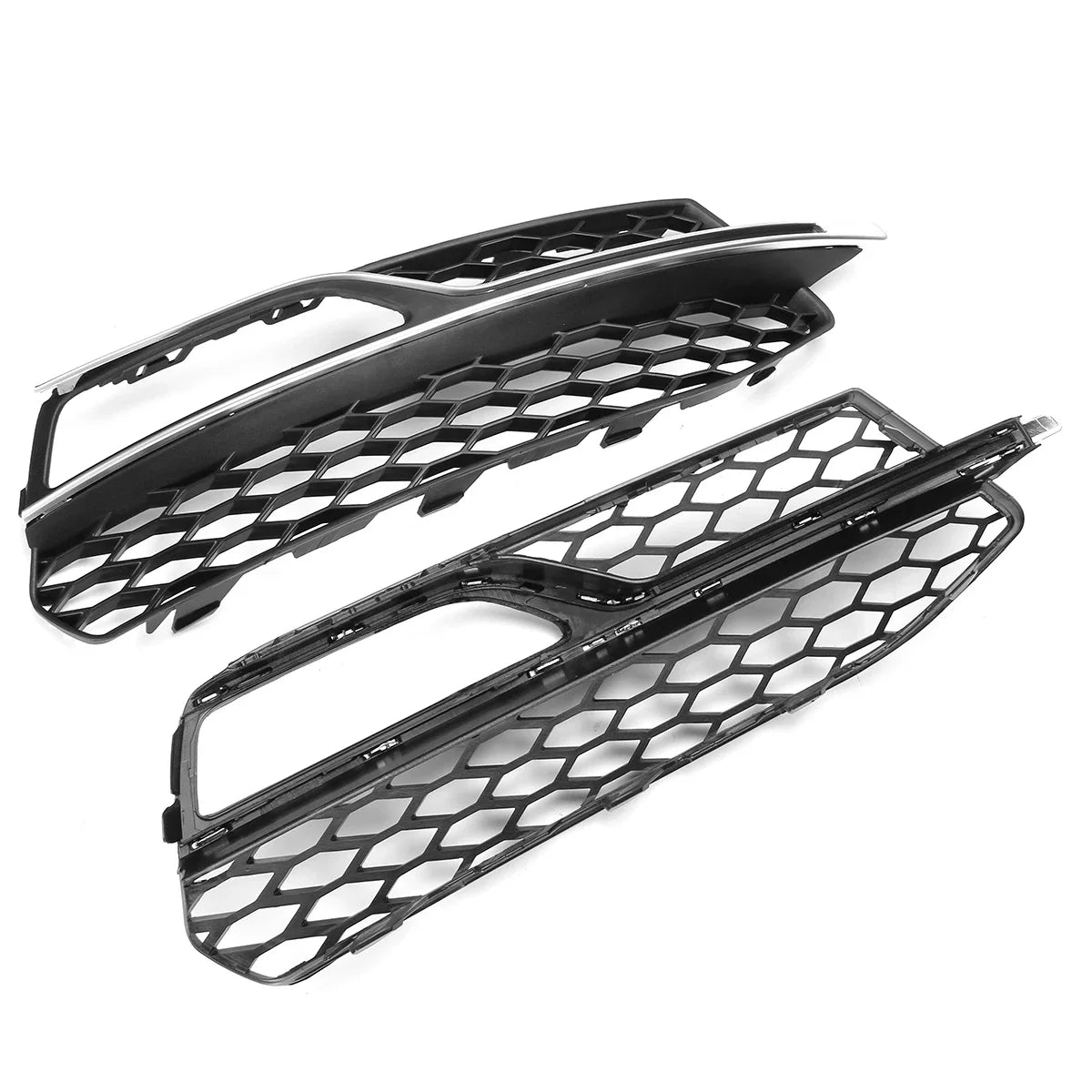 Fog Light RS Style Honeycomb Grill For Audi S3 A3 S-Line 2013-2016