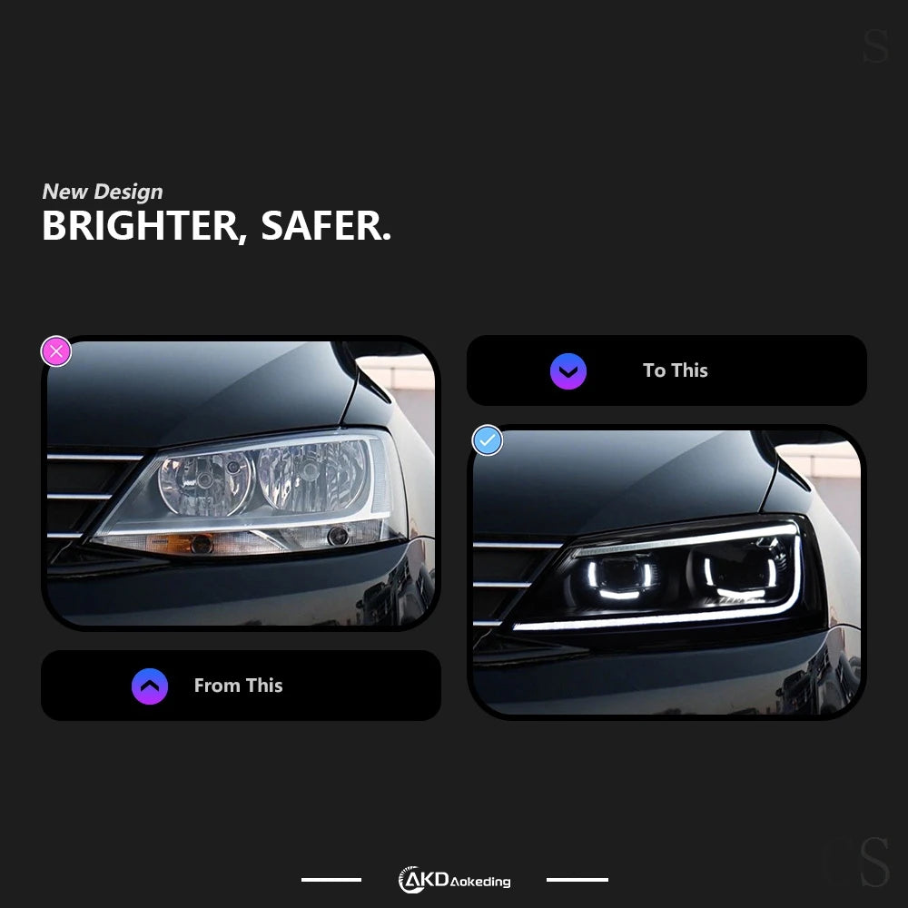 Volkswagen Jetta 2011-2018 MK6 LED Headlight Upgrade