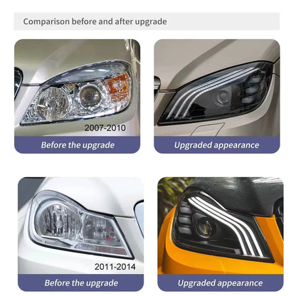 Mercedes Benz C Class 2007-2014 W204 LED Headlight Upgrade