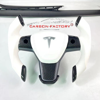 Tesla Model 3 2017-2023 Fighter Jet Inspired Carbon Fibre Steering Wheel