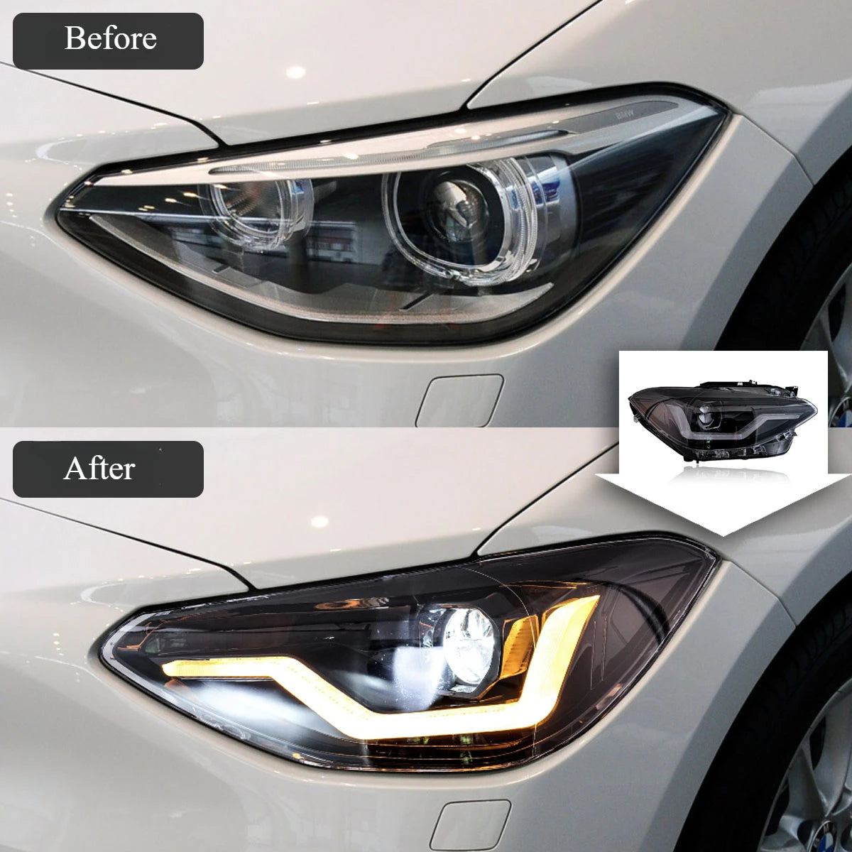 BMW 1 Series 2012-2015 M2 Style LED Headlight Upgrade