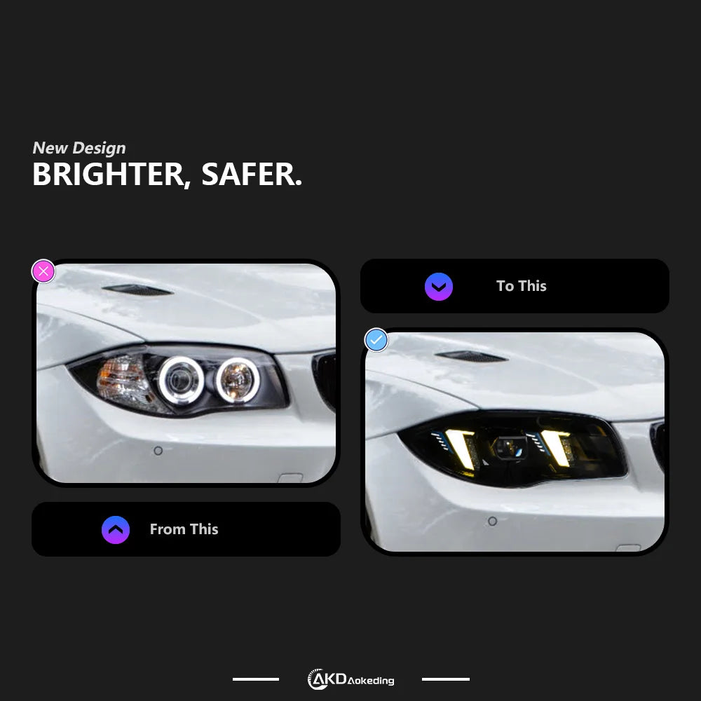 BMW 1 Series 2004-2013 E87 LED Headlight Upgrade