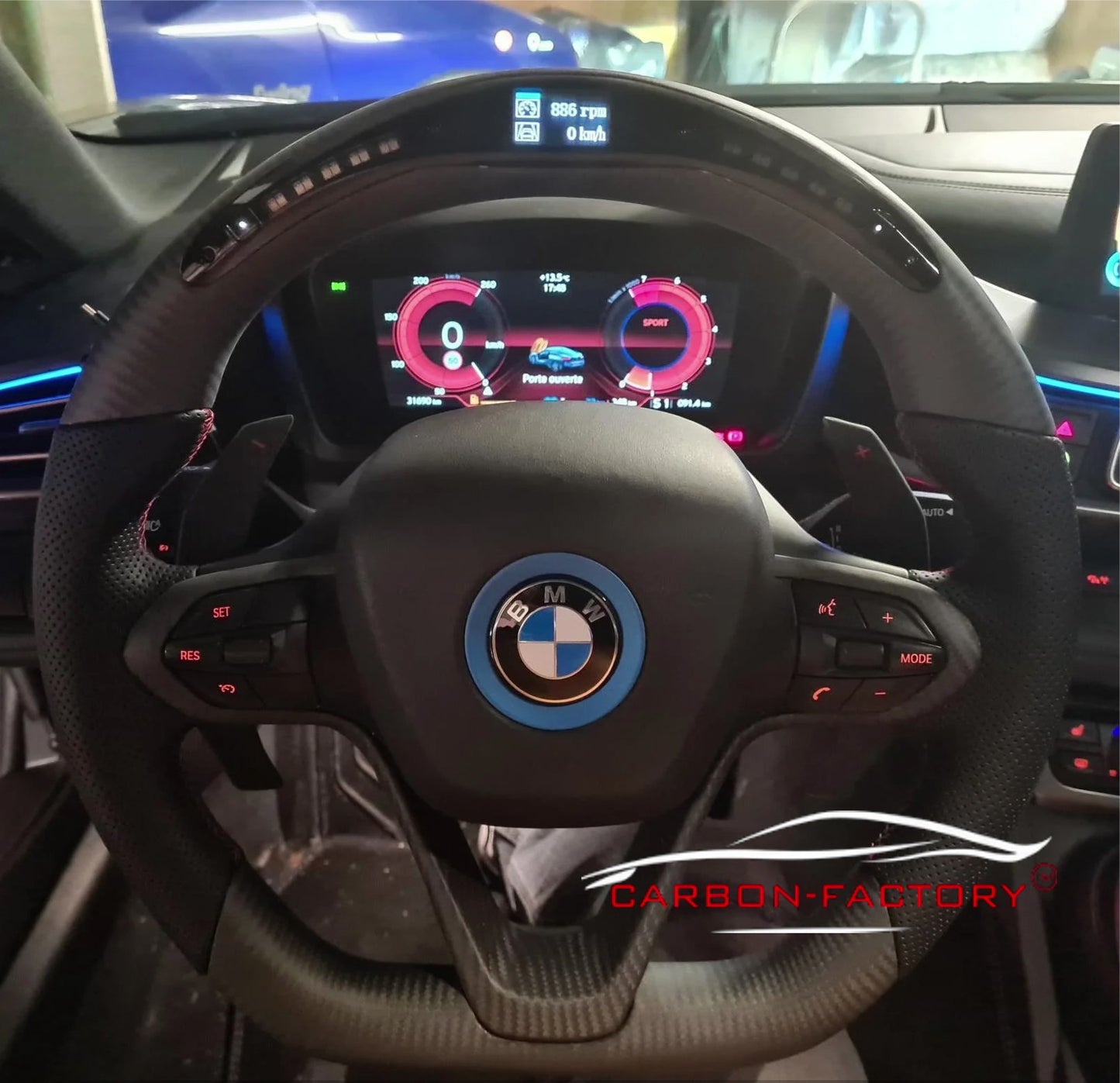 BMW i8 Custom Carbon Fibre Steering Wheel