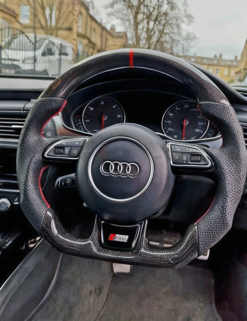 Audi A3 A4 A5 2013 - 2016 Custom Carbon Fibre Steering Wheel - Fast Life Customs