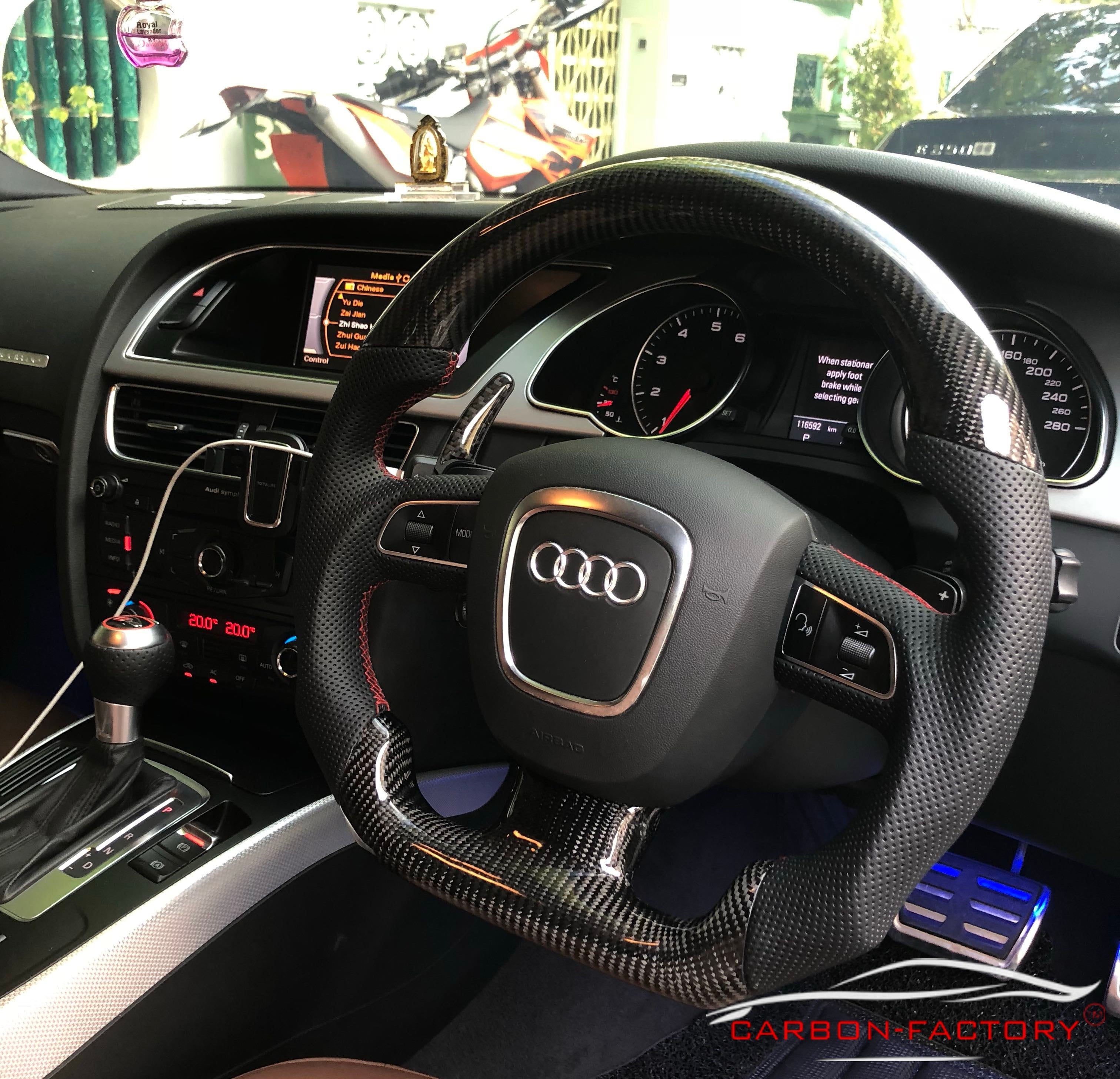 Audi a5 carbon fiber deals steering wheel