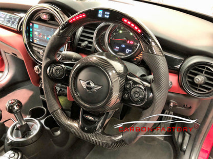 Mini Custom Carbon Fibre Steering Wheel